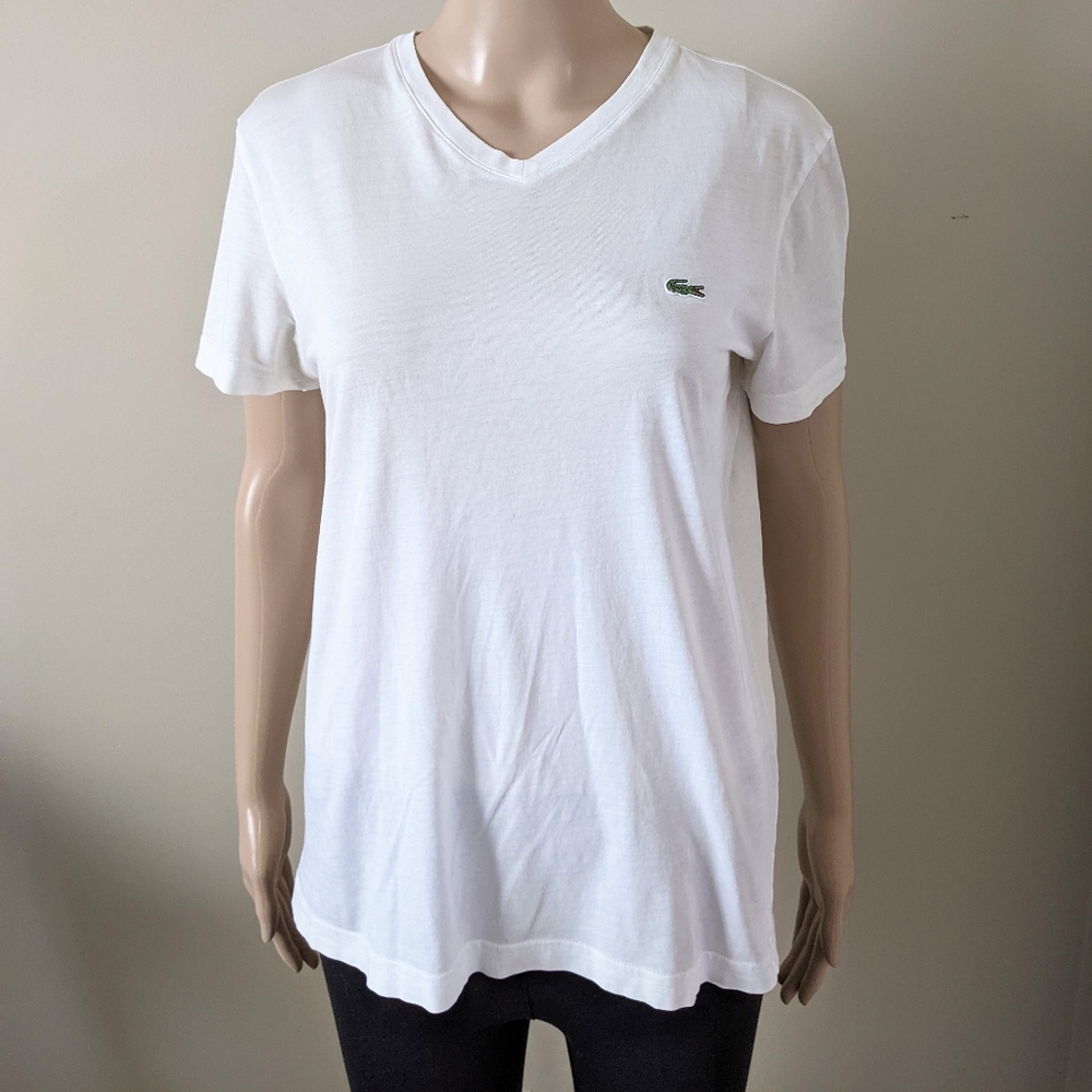 Lacoste white tshirt, men's size 2